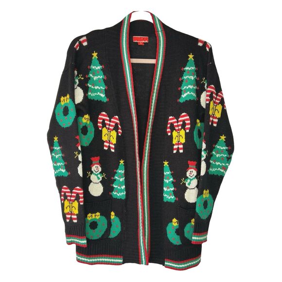 Target Sweaters - Christmas Holiday Theme Open Cardigan Sweater Women's Size Small